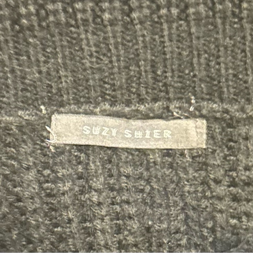 Suzy Shier Corporate Core Black Ribbed Turtleneck Knit Sweater Women's Medium M - Picture 3 of 4